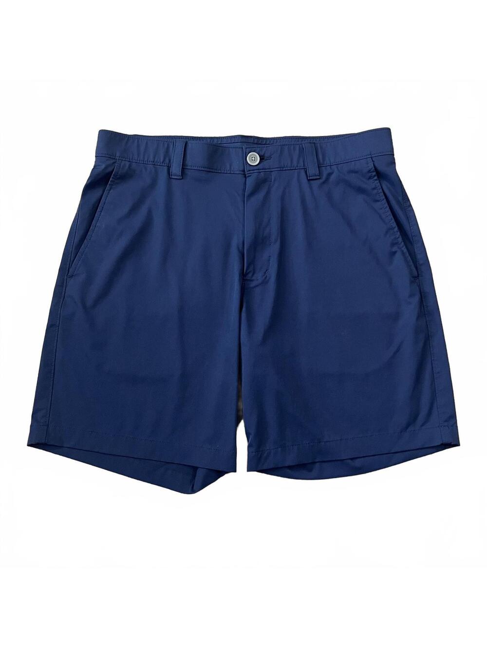 Southern Tide Mens Brrr Performance Shorts 8” Blue Size 34